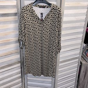 Design print shirt dress with collar!